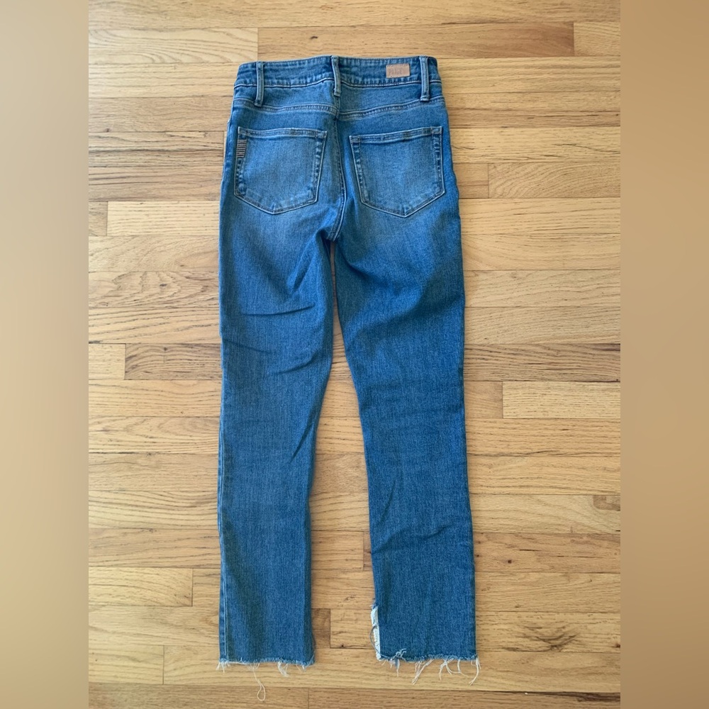 PAIGE Hoxton Ankle Skinny in Blue Denim